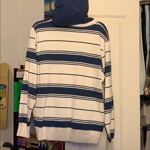 supreme classic logo striped hoodie